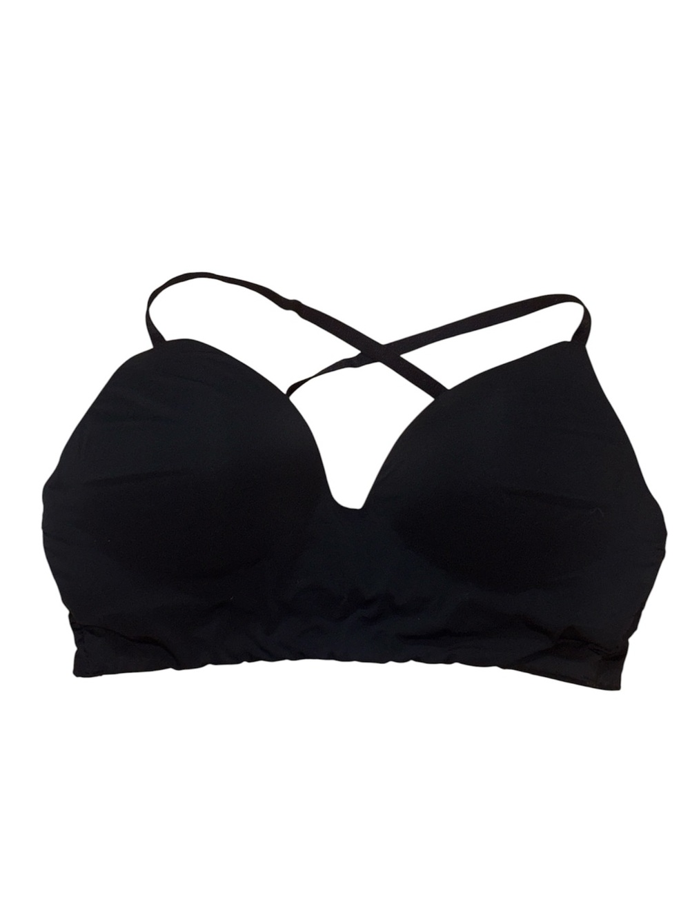 Victoria’s Secret Seamless wireless Black Crisscross Bra, 36C